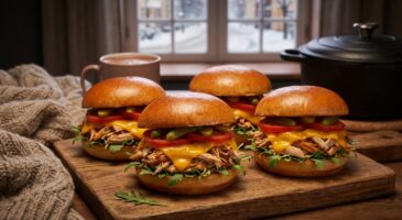 Ces buns poulet cheddar, ma meilleure recette vide-frigo, recyclent vos restes et sauvent vos soirs de flemme en 15 min