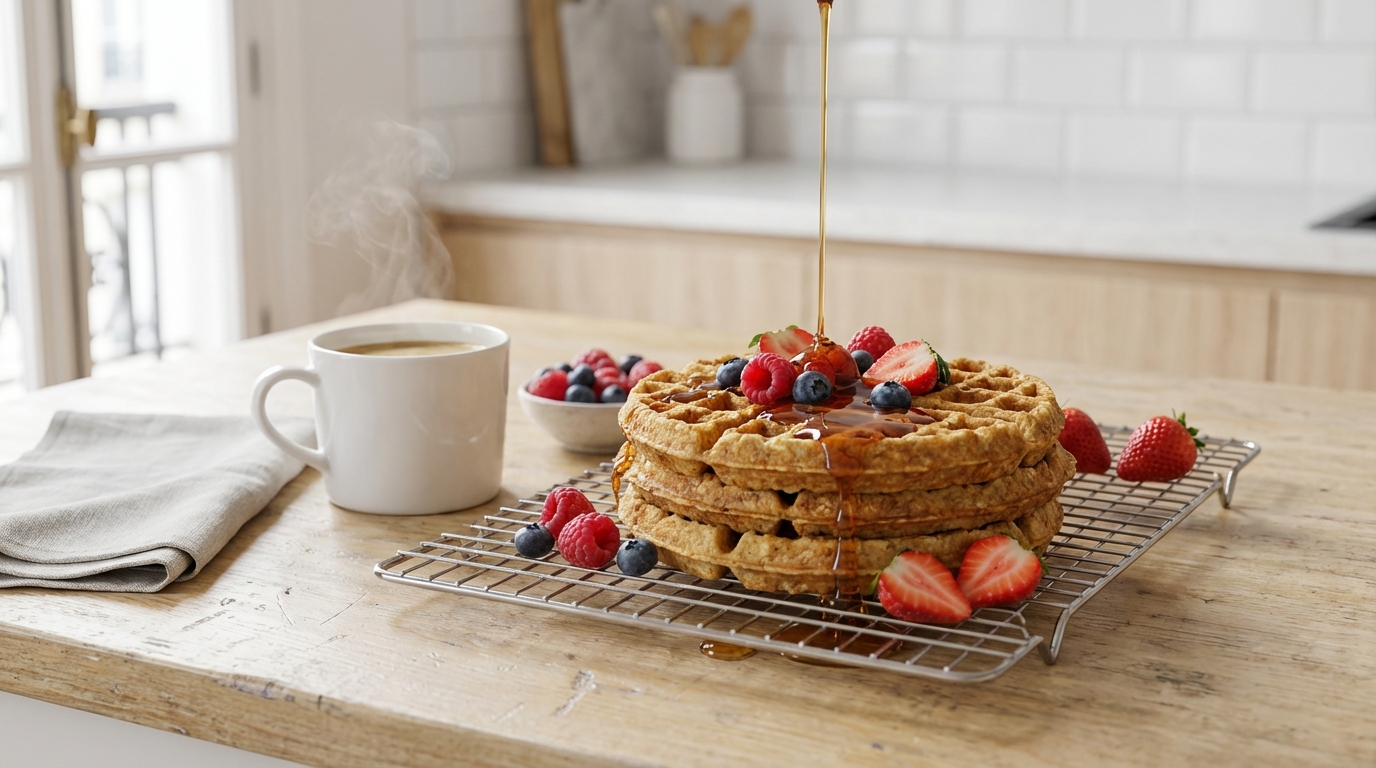 Ces gaufres ultra croustillantes à 4 ingrédients, sans beurre ni sucre, cachent un duo inattendu qui change tout
