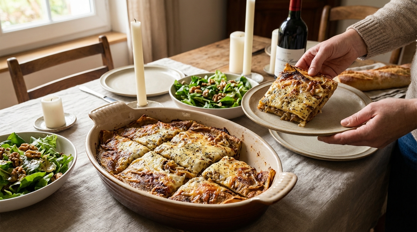 Cette crêpe salée au four qui se découpe comme un gâteau va enfin libérer vos dîners d’hiver de la poêle
