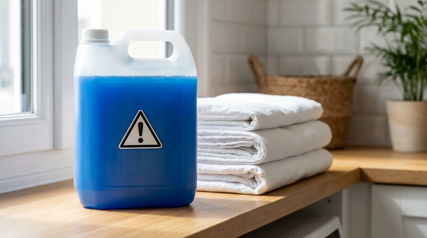 Cette lessive Carrefour rangée avec vos draps fait l&rsquo;objet d&rsquo;un rappel, elle peut causer de graves brûlures