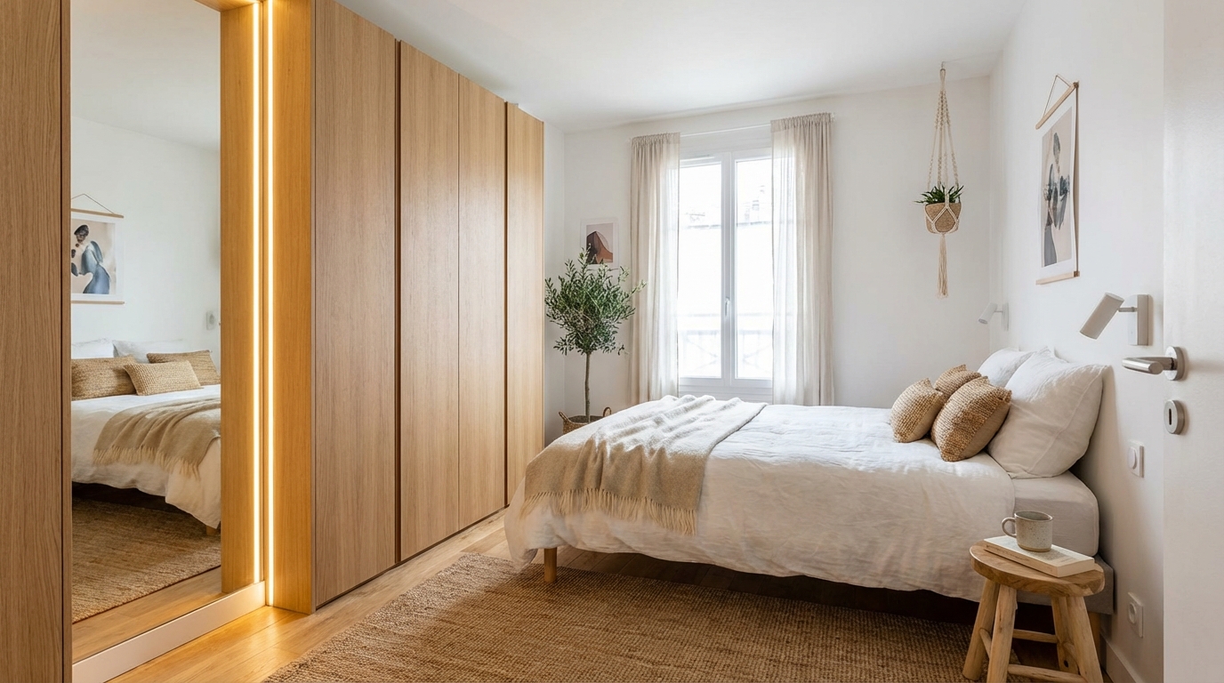 Chambre minuscule : ce plan pour caser un dressing de rêve dans 9 m² sans tout encombrer va vous surprendre