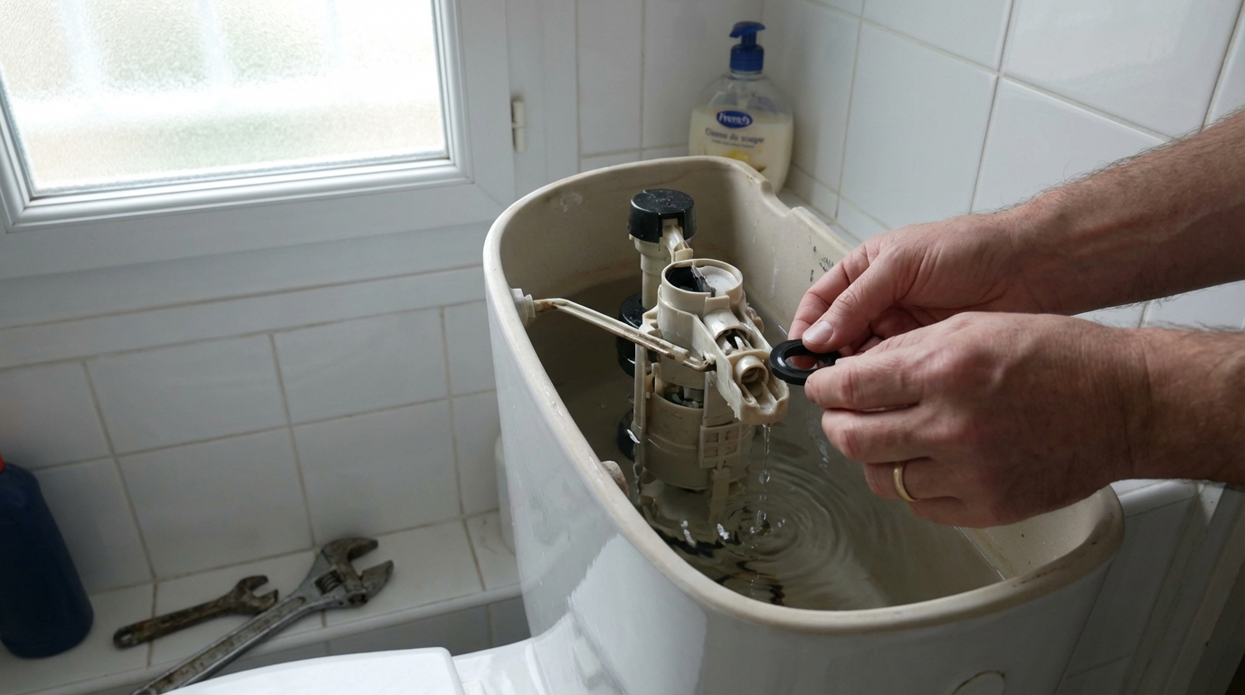 Chasse d’eau qui fuit : inutile de changer tout le mécanisme, ce petit joint caché fait exploser votre facture d’eau
