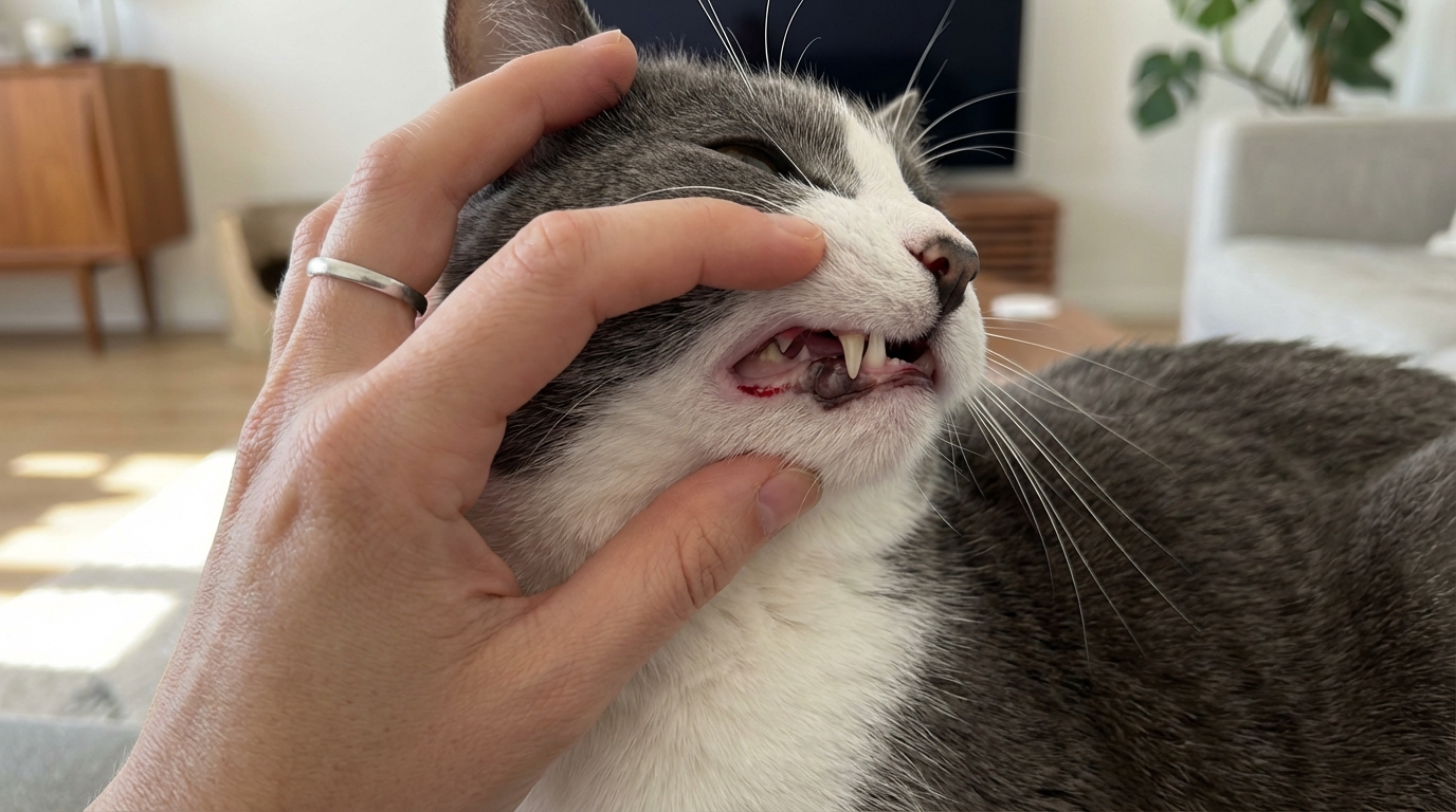 Chat : cette ligne rouge sur la gencive touche 70 % des félins et peut cacher une douleur insoupçonnée