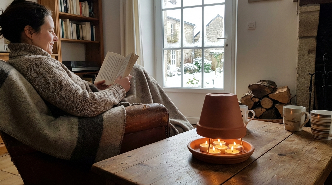 Chauffage : ce bricolage avec un simple pot en terre cuite me réchauffe pour moins de 1 € mais gare aux risques