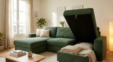 Chez But, ce canapé d’angle convertible à moins de 700 € avec coffre secret risque de disparaître plus vite que prévu