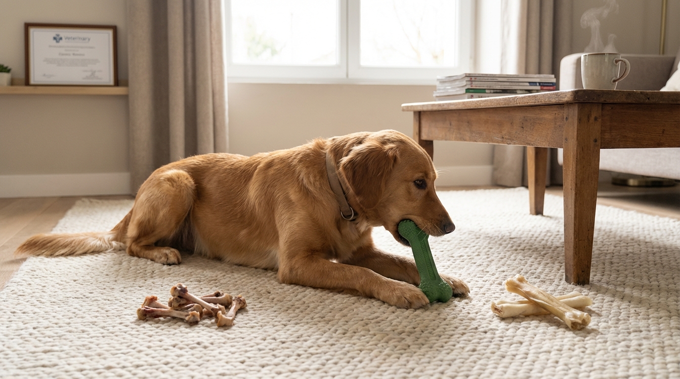 Chiens : pourquoi les vétérinaires vous supplient de troquer les os contre cet accessoire à mâcher bien plus sûr
