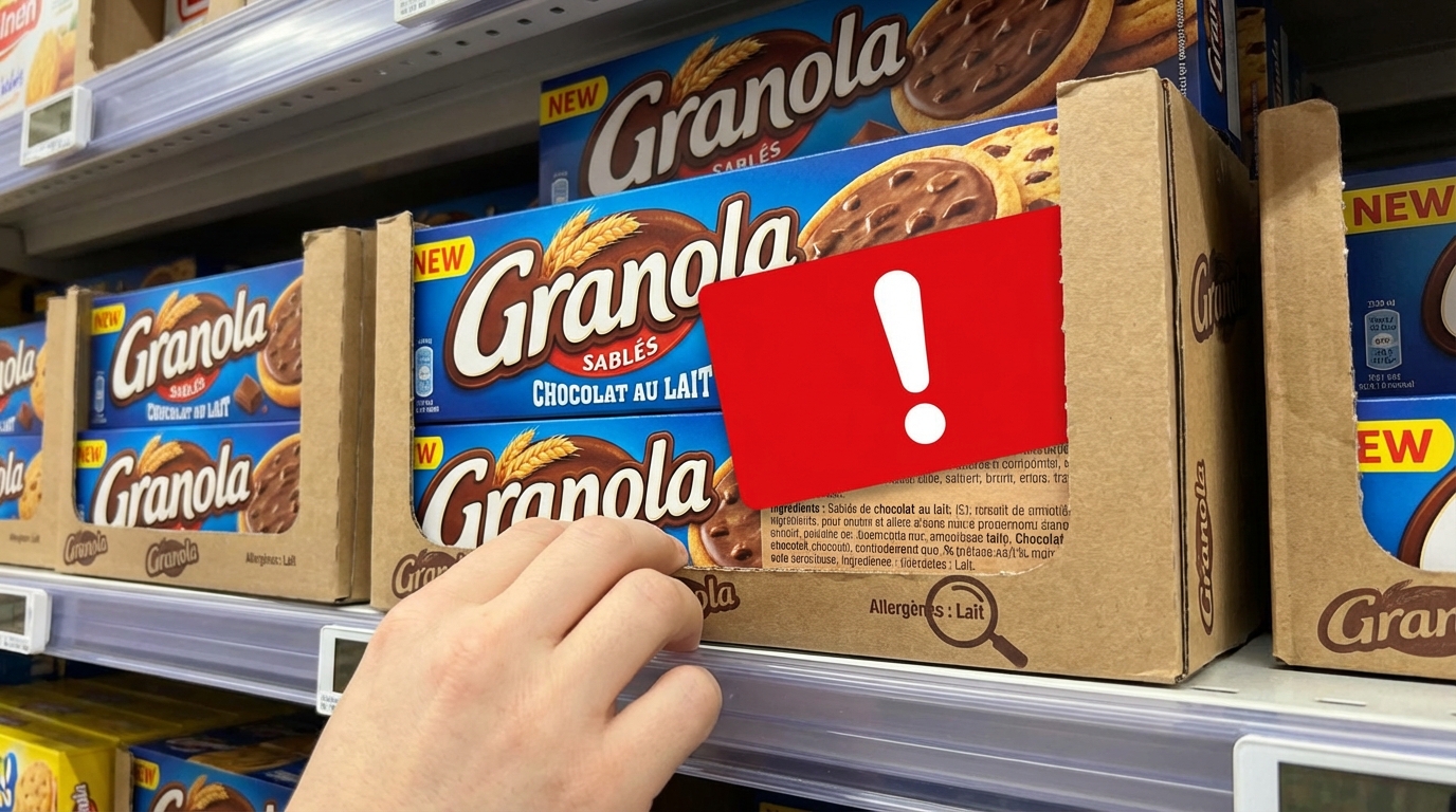Cookies Granola : ces paquets rappelés en Seine-Maritime, l’ingrédient oublié qui peut déclencher une violente allergie