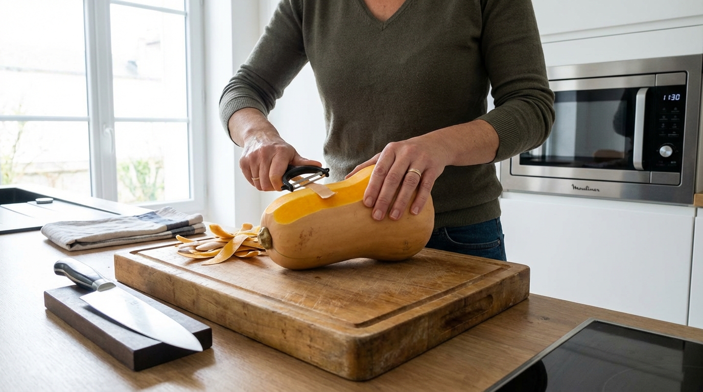 Courge butternut : cette astuce méconnue pour l’éplucher sans lutter ni se blesser avant votre prochaine soupe