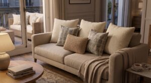 Coussins de canapé : cette règle 3-2-1 qui transforme un salon banal en déco travaillée sans tout racheter