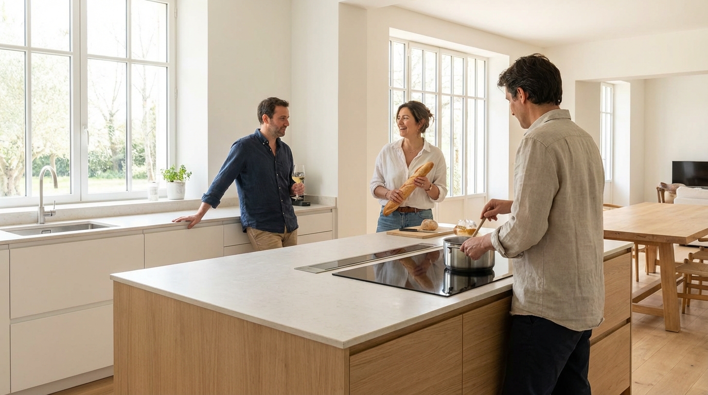 Cuisine ouverte : pourquoi la hotte classique peut ruiner votre cuisine selon les architectes et ce qu&rsquo;ils conseillent