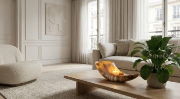 Décoratrice : ce détail en corne naturelle que je mets chez tous mes clients réchauffe instantanément un salon