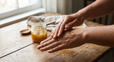 Depuis que je frotte mes mains avec ces 3 ingrédients du placard, elles ne gercent plus, même en plein hiver