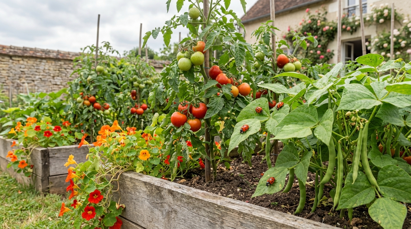 En 2026, ils la replantent tous : cette fleur ringarde protège vos légumes des pucerons mieux que vous ne l’imaginez