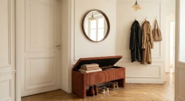 Entrée encombrée : ce banc coffre à 30 € chez Maxi Bazar change tout sans travaux (et il se plie en un geste)