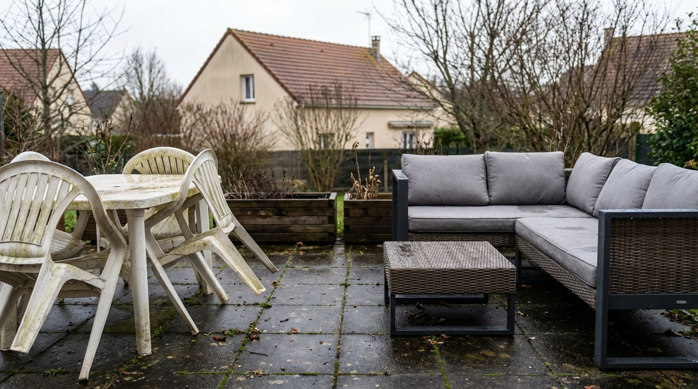 Extérieur : ce salon de jardin pas cher que beaucoup laissent dehors et qui se détruit en 2 hivers, voici quoi prendre
