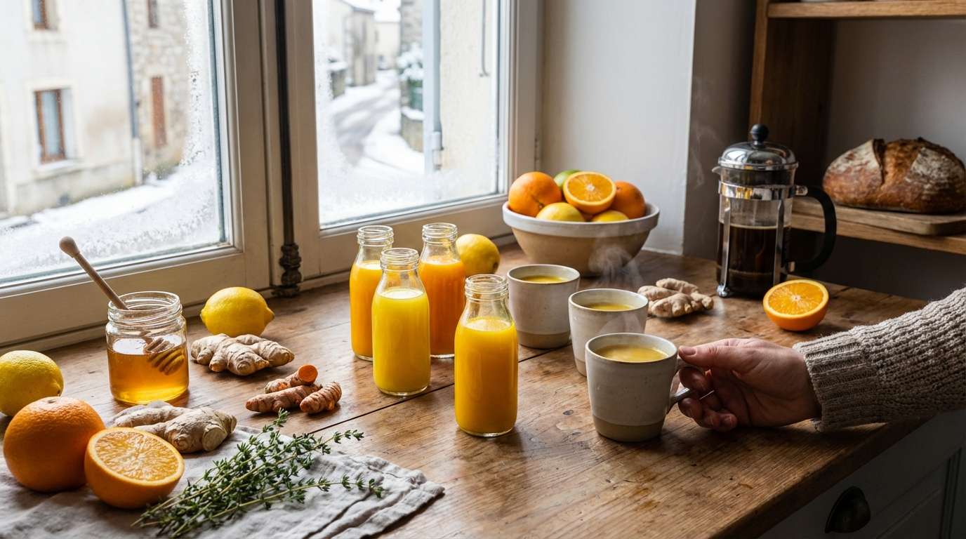 Fatigue, rhumes, moral en baisse : ces 4 petits shots maison ultra-vitaminés sont à adopter sans tarder cet hiver