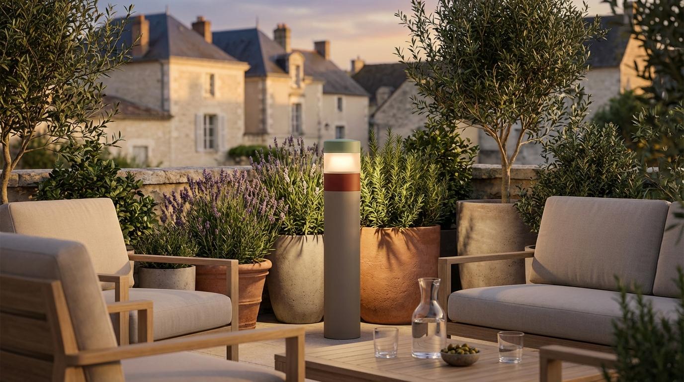 Fermob ose cette borne anti-moustiques design, même contre le moustique tigre, pour sauver vos soirées d’été