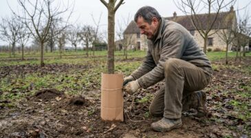 Fin d’hiver : ce déchet de colis que vous jetez protège vos jeunes fruitiers des campagnols sans chimie