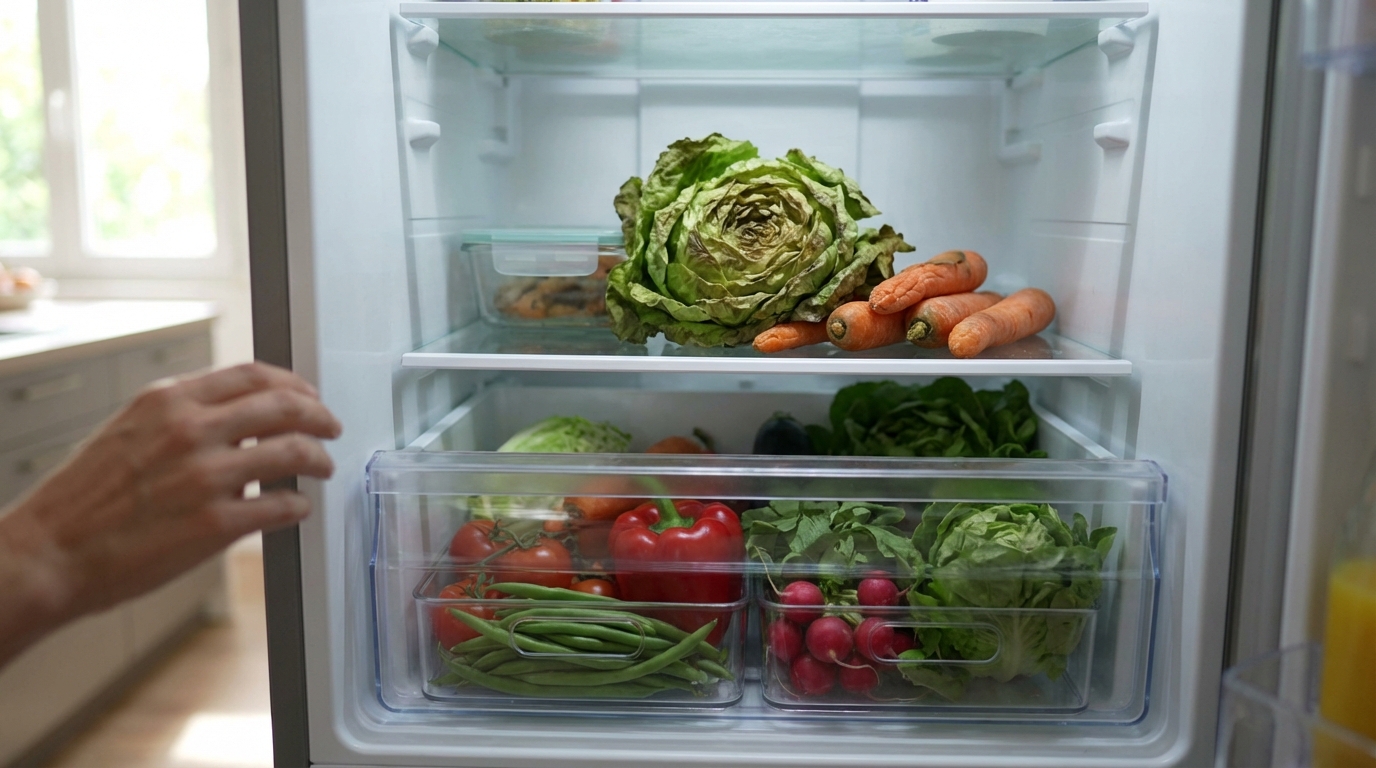 Frigo : cette erreur de rangement fait faner vos légumes en 2 jours, ce geste simple les garde 1 semaine