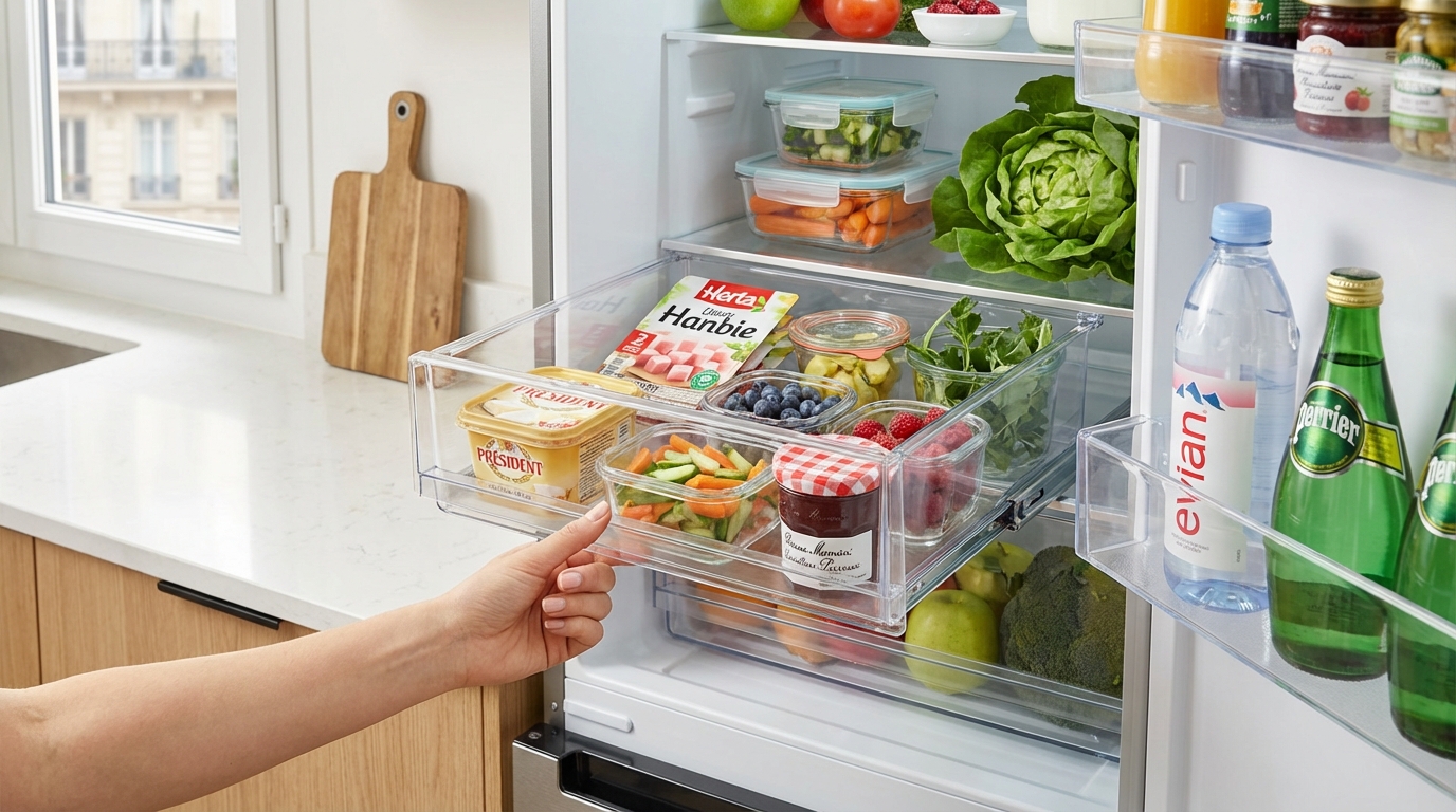 Frigo qui déborde : avant d’acheter plus grand, ce petit accessoire IKEA à moins de 5 € peut presque doubler la place