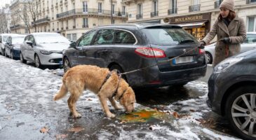 Il a léché une flaque sous une voiture : ce poison d’antigel en hiver qui peut tuer votre chien en 24 heures
