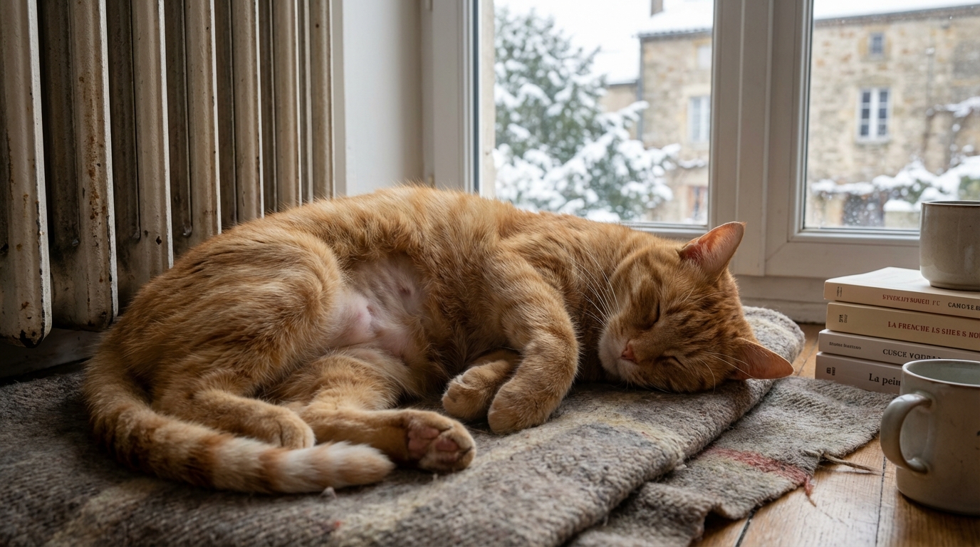 Il dort collé au radiateur : ce motif sur le ventre de votre chat que beaucoup de propriétaires voient trop tard