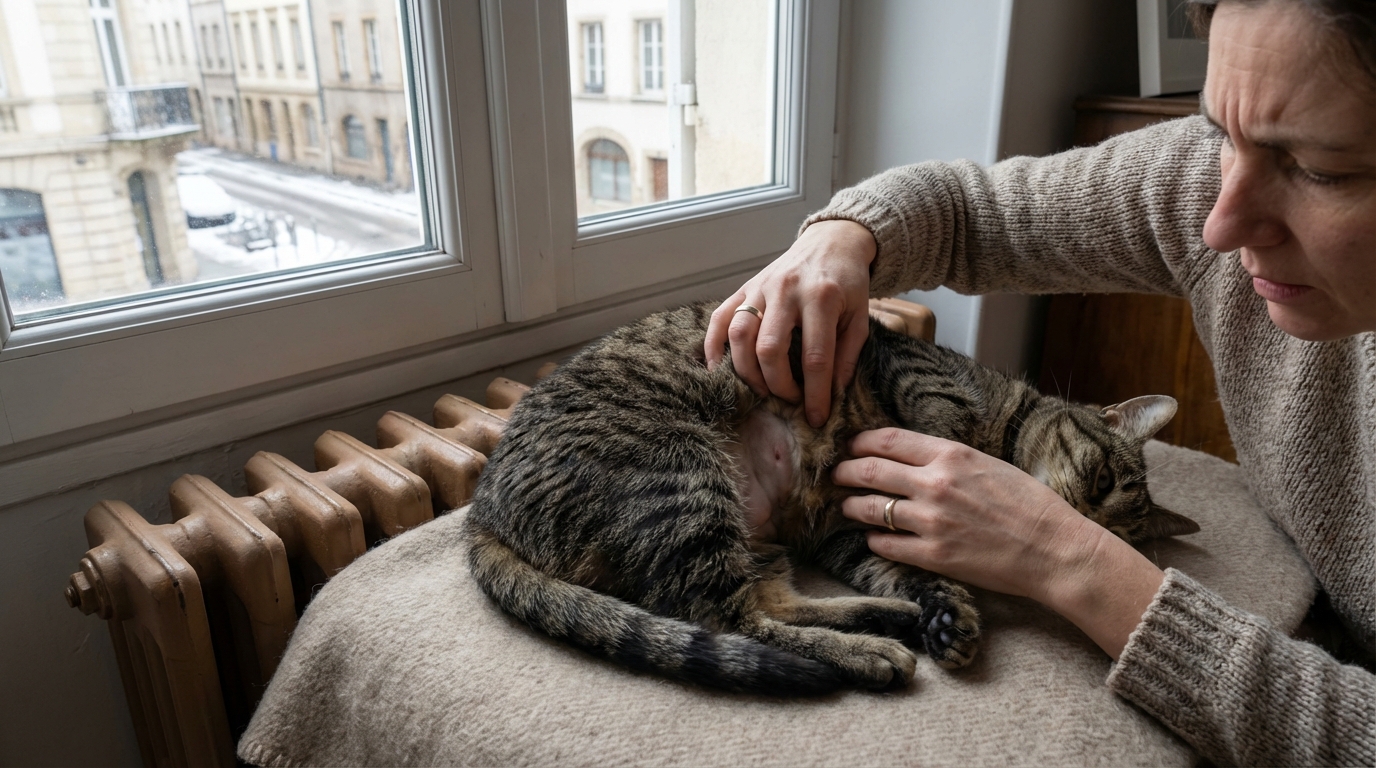 Il se colle au radiateur : ce motif sur le ventre de votre chat doit vous inquiéter immédiatement