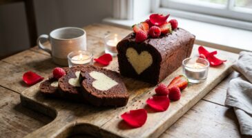 Impossible de ne pas craquer : ce cake au chocolat de Saint-Valentin cache un détail inattendu à la découpe