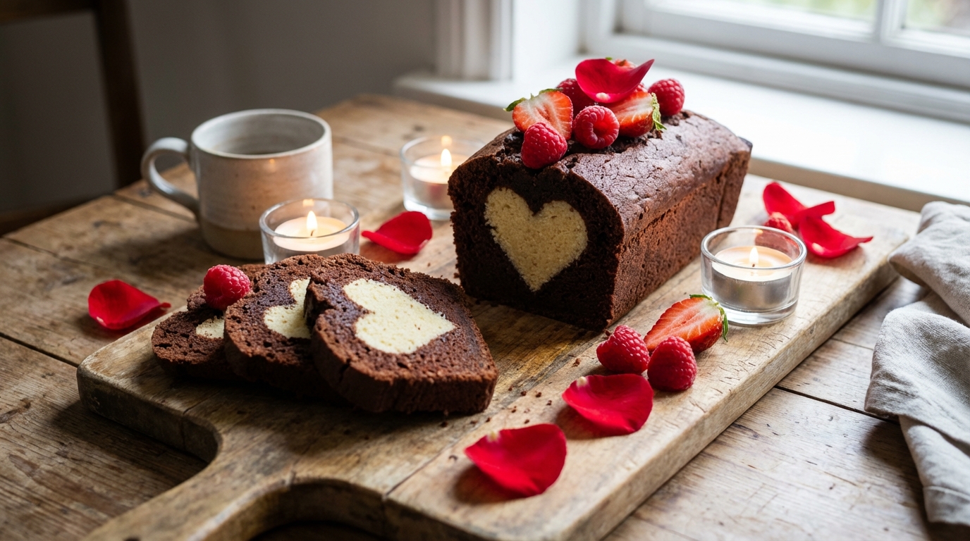 Impossible de ne pas craquer : ce cake au chocolat de Saint-Valentin cache un détail inattendu à la découpe