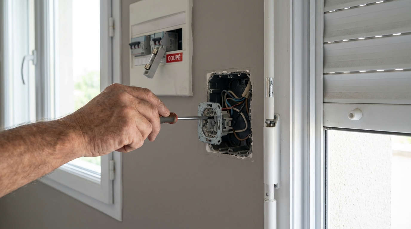 Interrupteur de volet roulant bloqué : avant de payer le remplacement, ce simple geste au tournevis suffit souvent