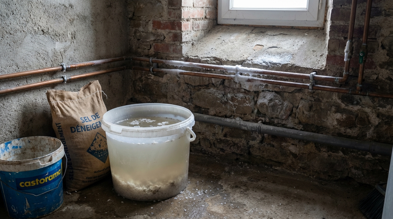 « Je le fais depuis cet hiver » : ce récipient au mélange très banal a sauvé tous mes tuyaux du gel