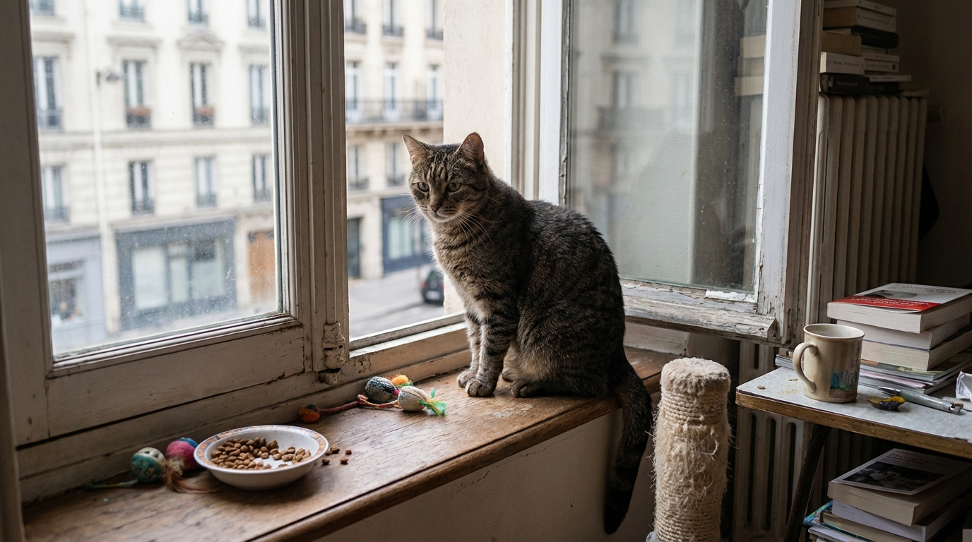 Je pensais qu’il dormait en m’attendant : ce que ressent vraiment votre chat seul toute la journée (et ce qui le ronge)