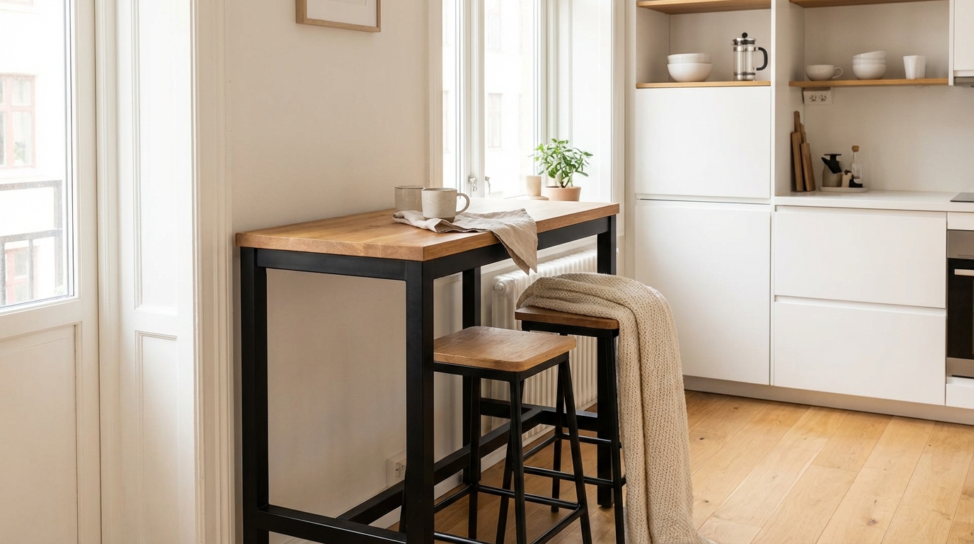 JYSK brade cette table de bar effet chêne massif : -50 % et un prix sous les 180 € pour encore quelques jours