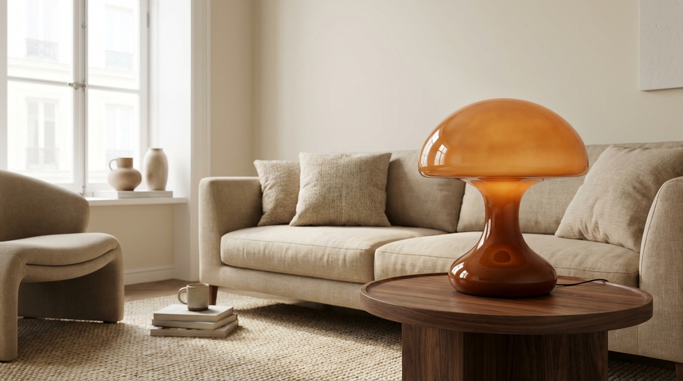 Leroy Merlin : cette lampe champignon en verre à moins de 25 € a tout d’un modèle de designer dans votre salon