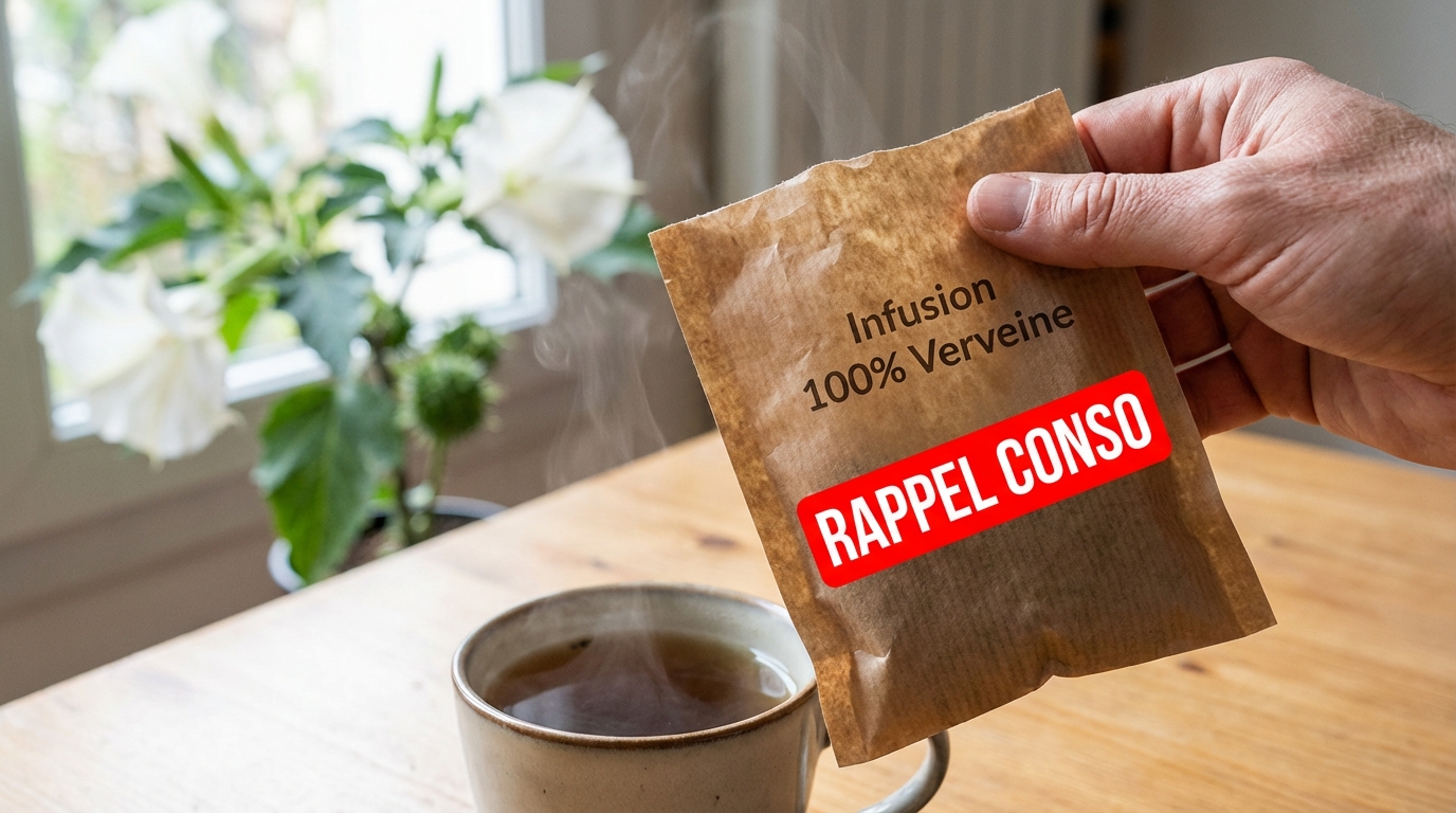 Les Comptoirs de la Bio : cette tisane à la verveine rappelée pour une plante hallucinogène neuro-toxique chez vous