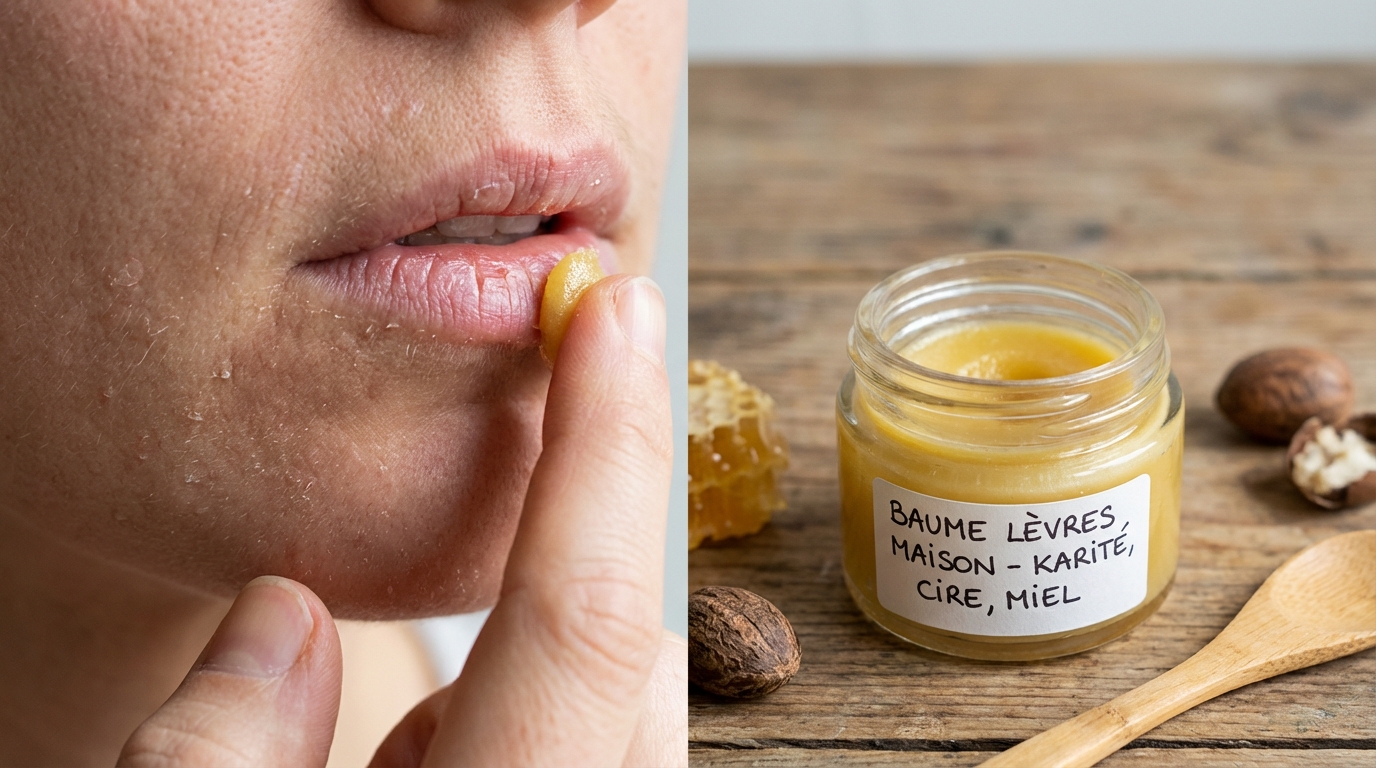 Lèvres gercées : voici le baume maison express prêt en 5 minutes qui fait oublier vos sticks bourrés de pétrochimie