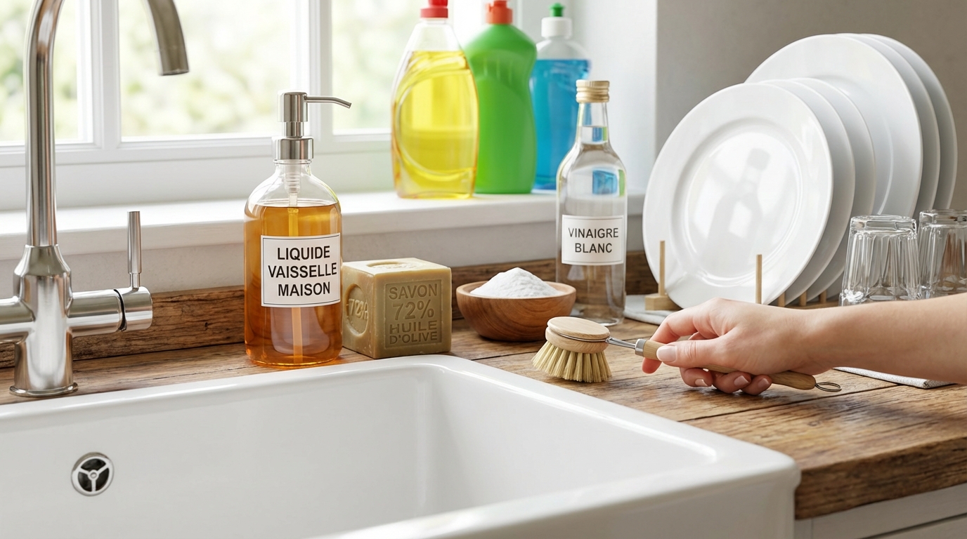 Liquide vaisselle : arrêtez d&rsquo;en acheter, ces 3 ingrédients de placard font mieux que les grandes marques