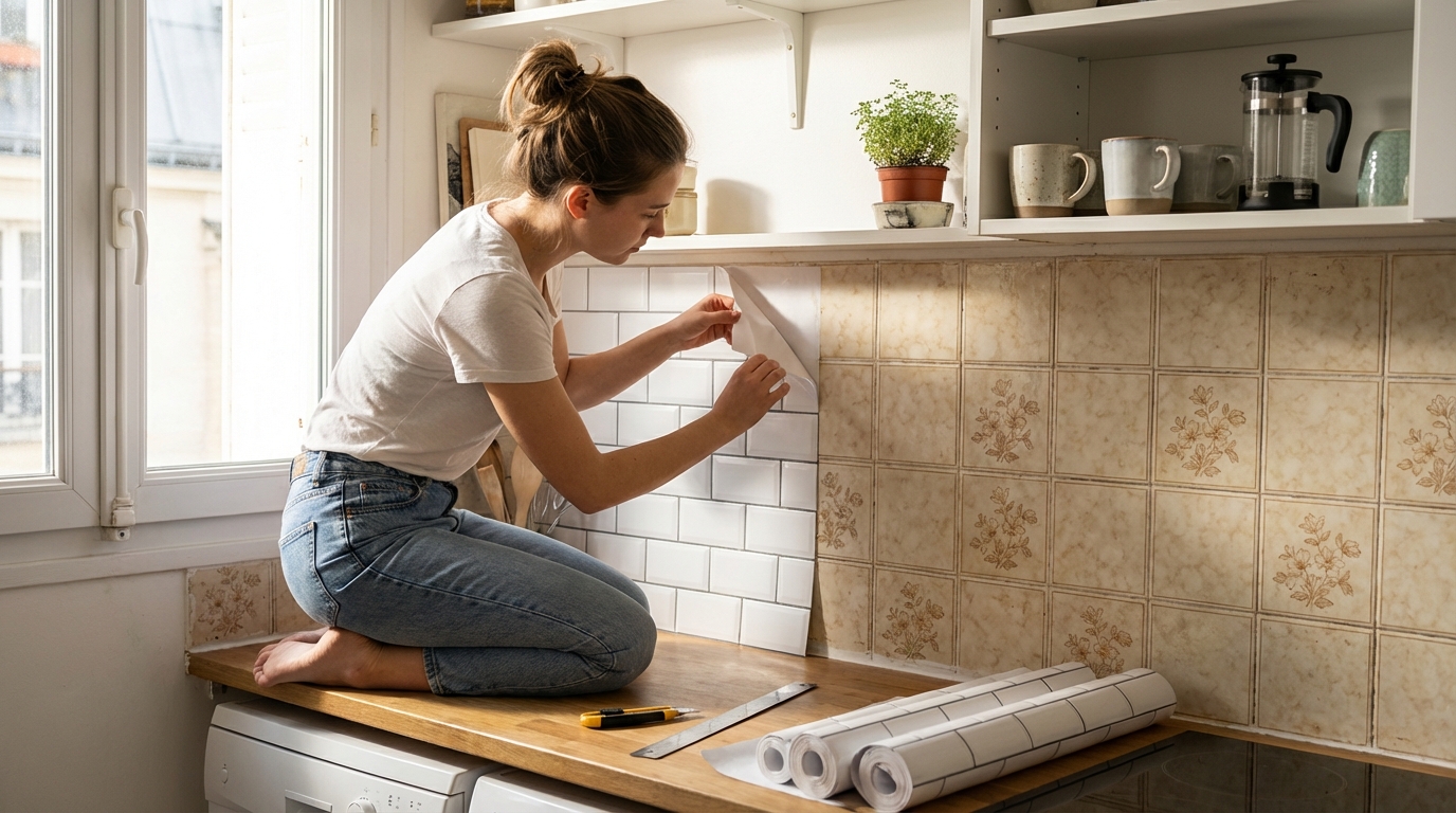 Locataires : cette astuce à 2 € chez Action transforme votre crédence sans travaux ni risque pour la caution