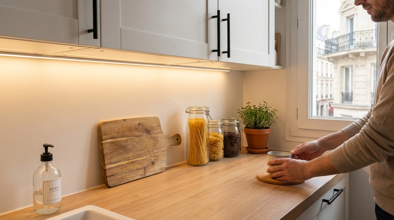 Locataires : cette astuce à moins de 100 € transforme votre cuisine triste en pièce canon sans toucher à la caution