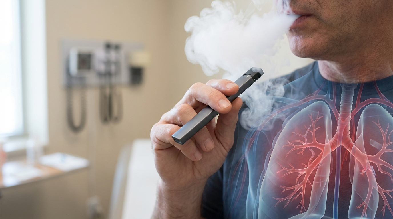 Même sans nicotine, votre cigarette électronique : ces effets cachés sur  vos poumons et vos artères, selon l'Anses