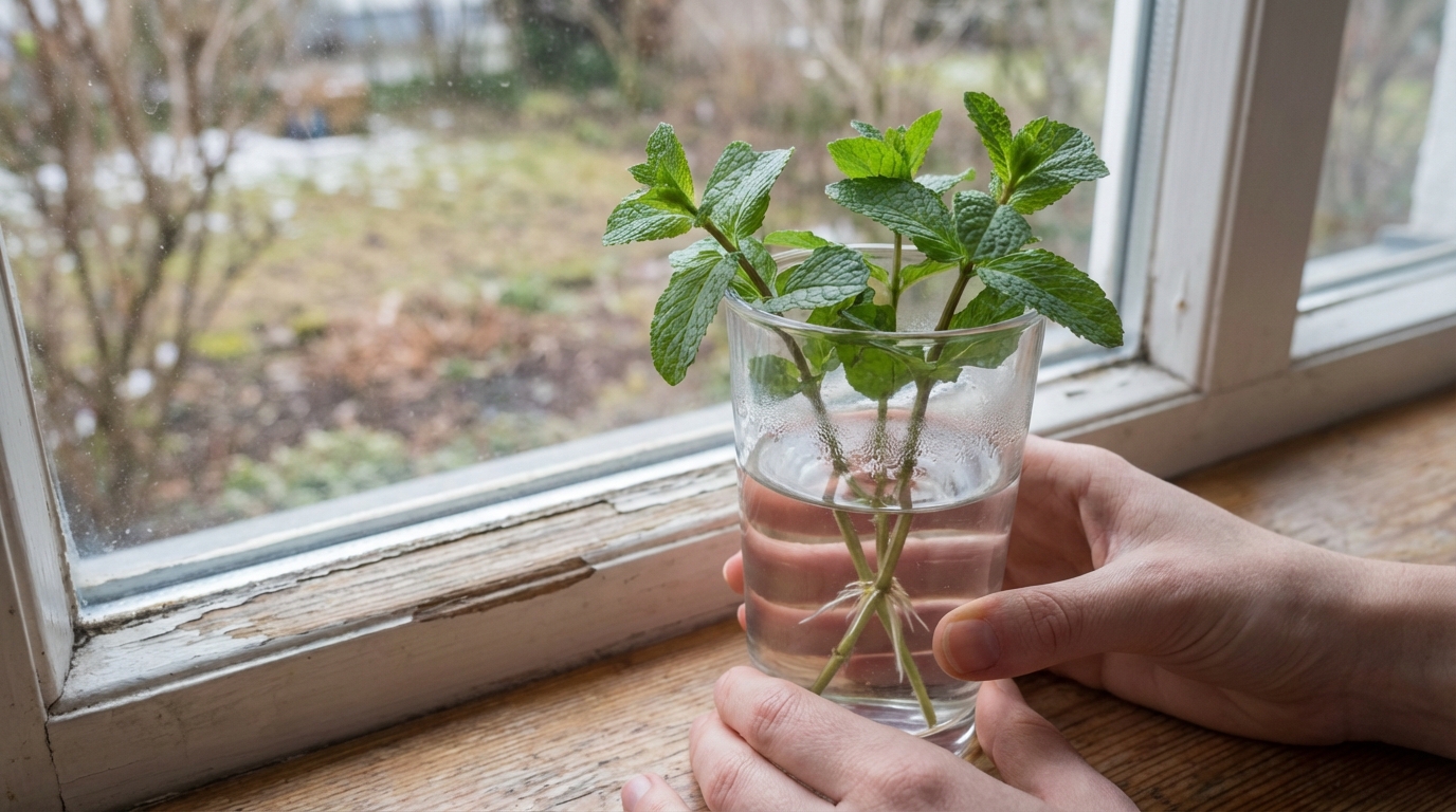 Menthe du supermarché qui dépérit : ce geste en février la transforme en buisson géant dès le printemps