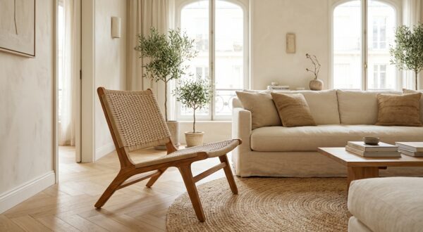 Miliboo : ce fauteuil tendance en teck à moins de 280 € donne à votre salon un look haut de gamme sans vous ruiner