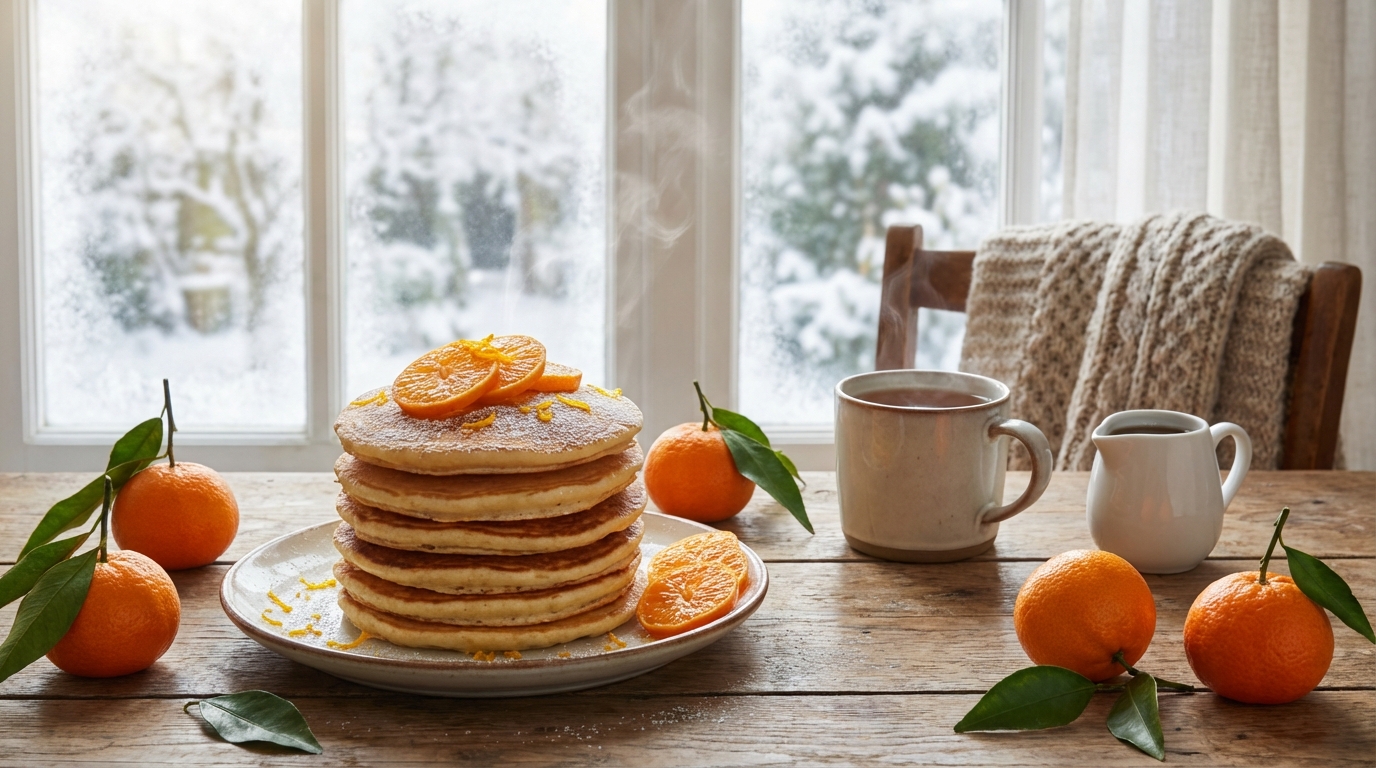 Ne faites plus vos pancakes d’hiver sans cet agrume entier dans la pâte : le moelleux n’a plus rien à voir