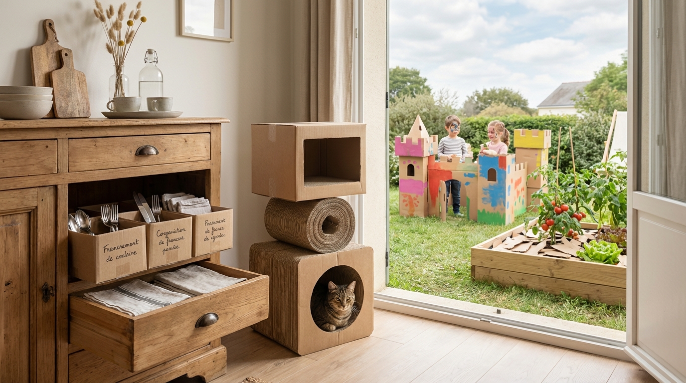 Ne jetez plus ces cartons de colis : ils cachent 14 astuces futées pour la maison et le jardin