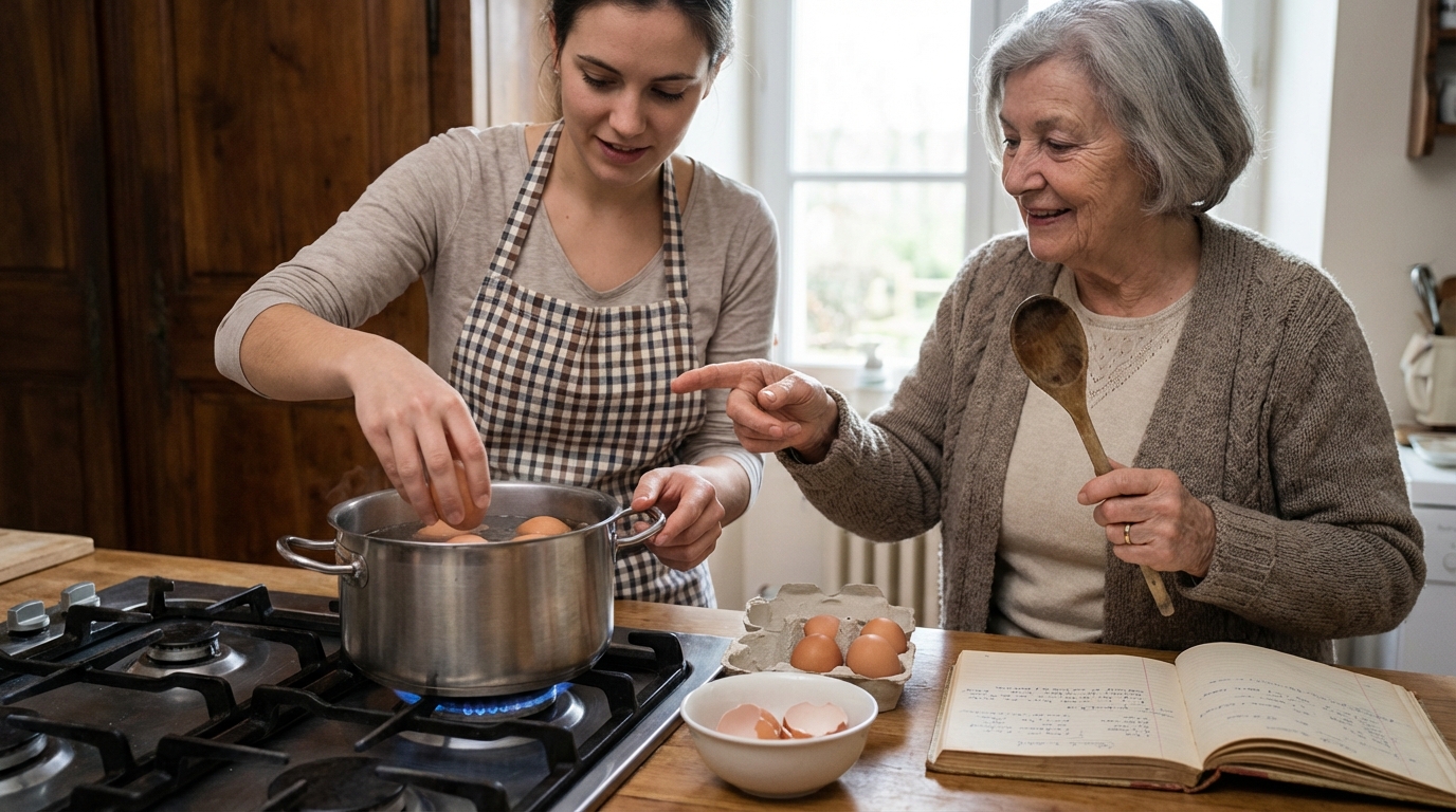 Œufs durs : ce geste de grand-mère à faire avant la cuisson évite définitivement les coquilles fissurées