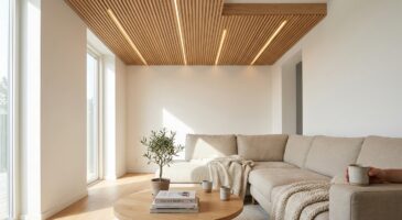 Oubliez la peinture blanche : cette façon d’utiliser le plafond en bois change radicalement l’ambiance d’une pièce