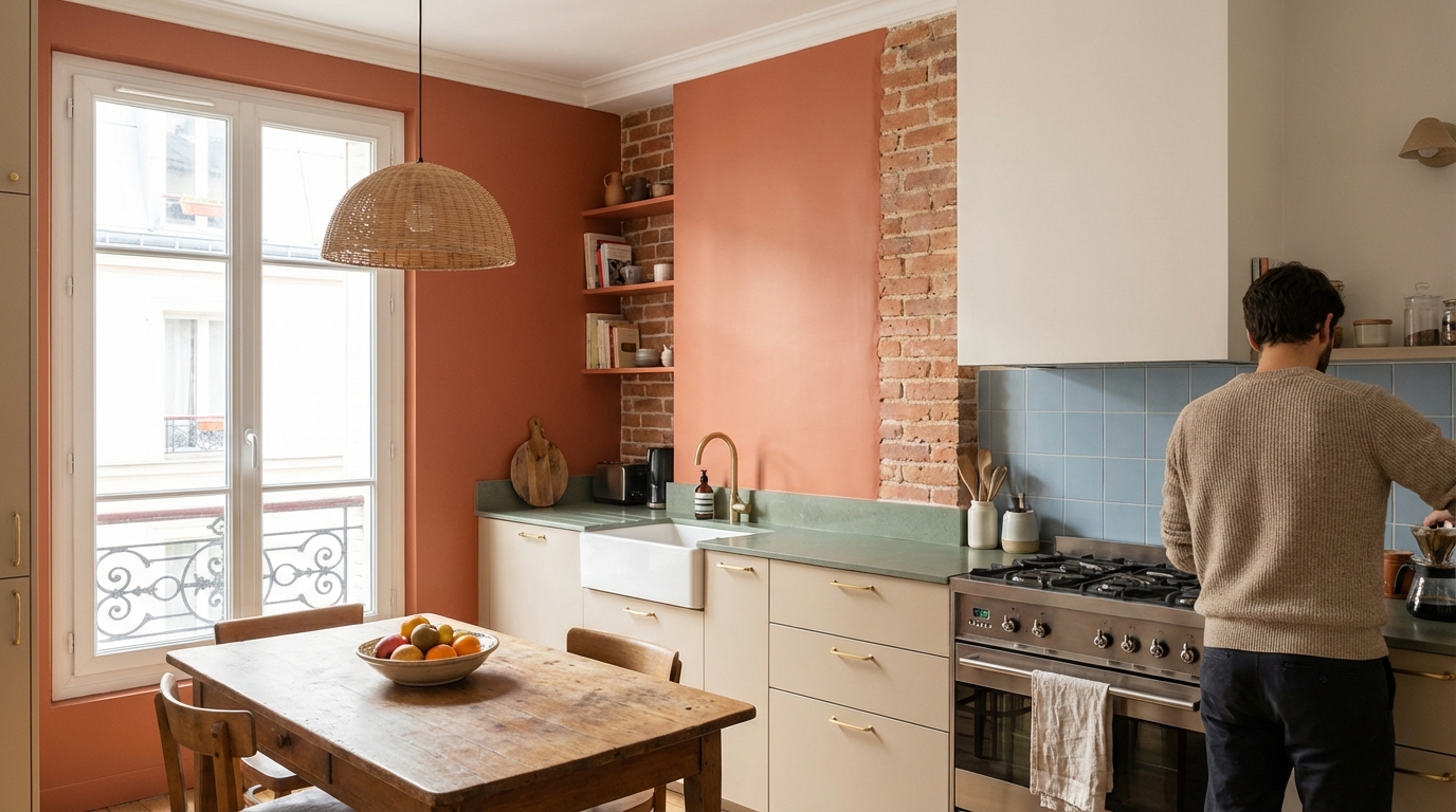 Petite cuisine : si vos murs sont encore dans cette couleur passe-partout, ces 5 teintes 2026 vont tout changer
