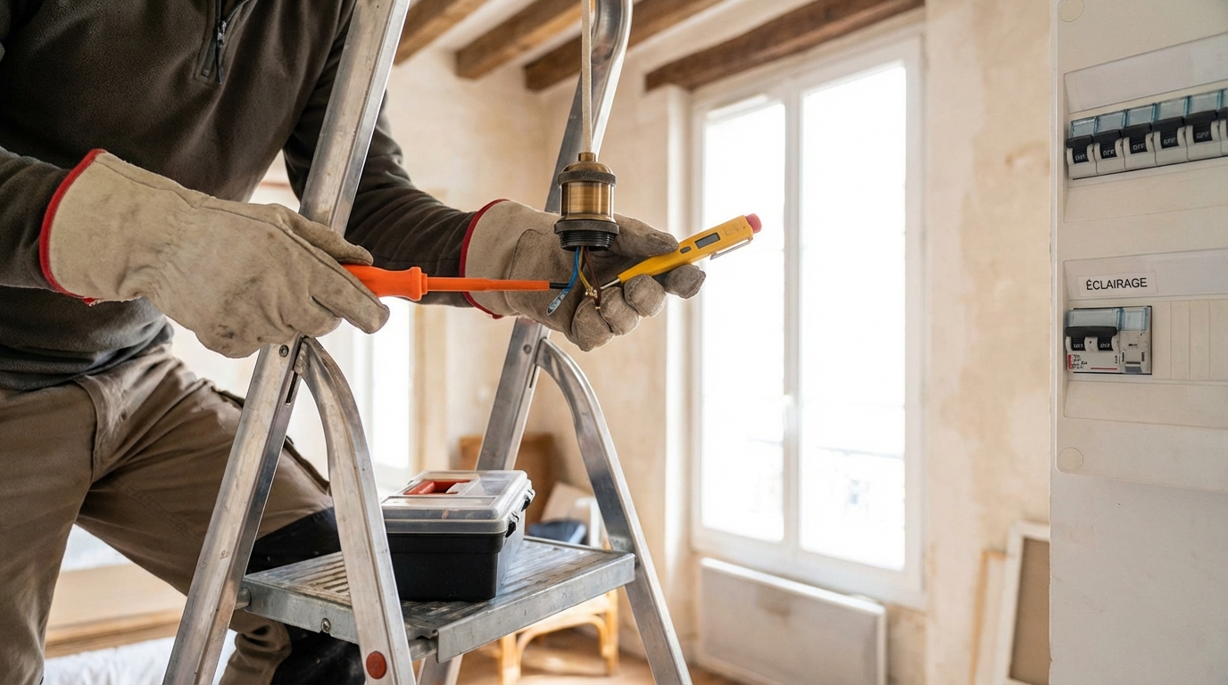 Pièce électrique au plafond : les étapes pour la changer en 15 min sans faire cette erreur risquée