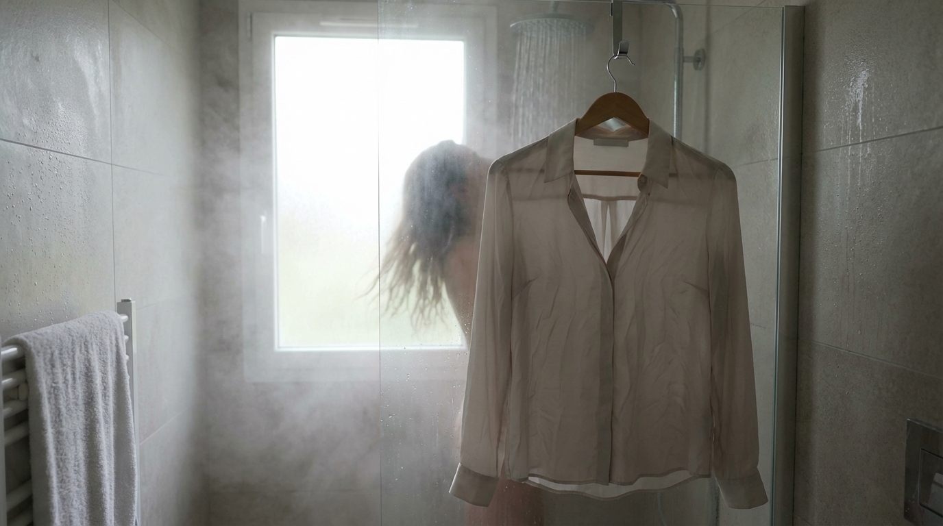 Plus de fer à repasser ? Cette astuce de salle de bain lisse tous vos vêtements en 10 minutes sans effort