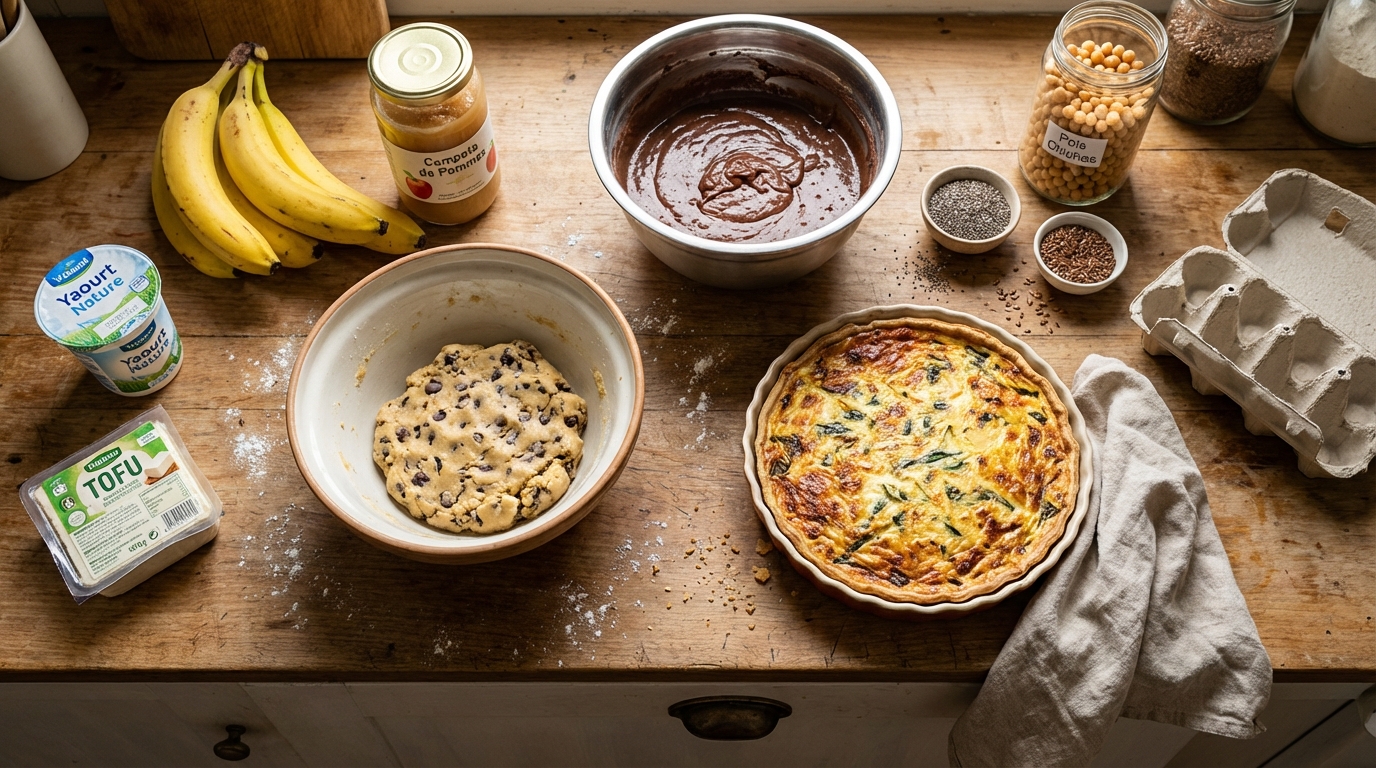 Plus d&rsquo;oeufs sous la main ? Voici 5 remplaçants inattendus qui sauvent gâteaux, cookies et quiches à la dernière minute